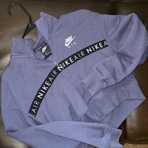 Nike cropped sweatshirt- Blue